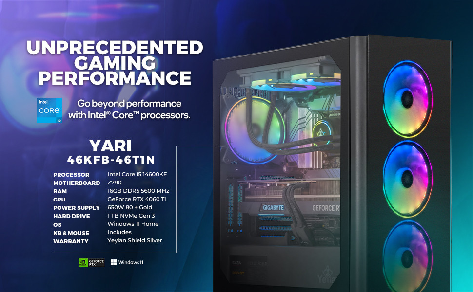 Yeyian YARI YPI-YA46KFB-46T1N Gaming Desktop 